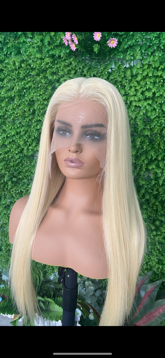 13x4 Transparent 613 Blonde Straight Wig
