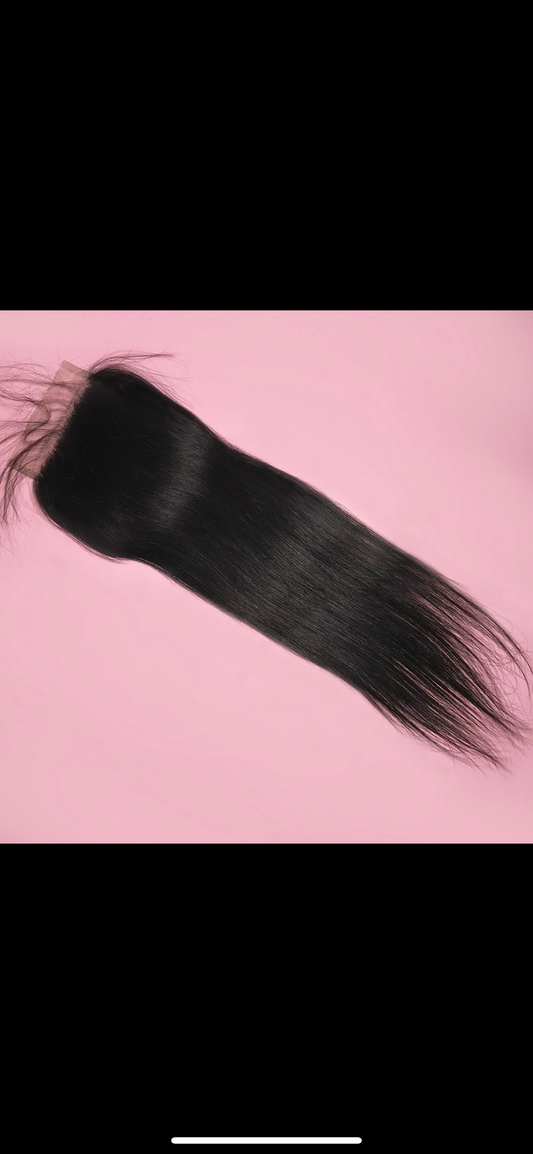 Raw 5X5 HD Straight Closure