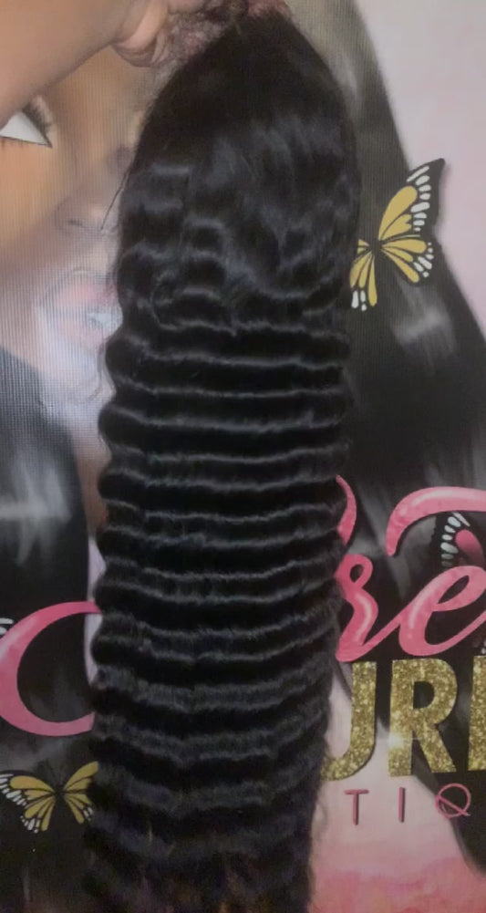 13x6 Transparent Deep Wave Wig